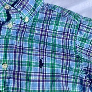 EUC Ralph Lauren Long Sleeve Plaid Button-Down Shirt